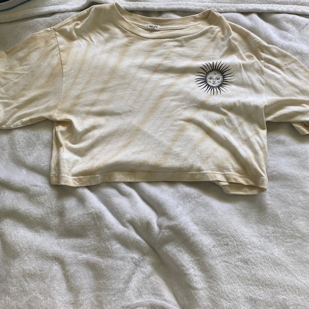 Garage tie die crop top